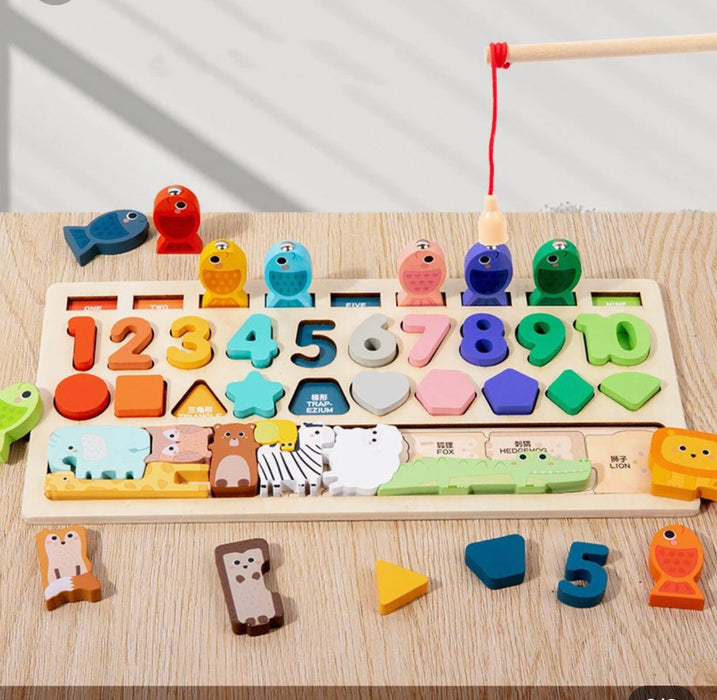 3 en 1 Tableau Montessori - 31 cm